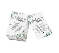 Fenteer 100 Pieces Bereavement Prayer Cards Funeral Prayer Cards Multifunctional