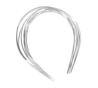 Fenteer 10Pcs Blank Headband Base Metal Hair Hoop Plain 1mm Width DIY Headpiece for Beads Beading Photo Props Embellishment Headdress, white, 1.5mm