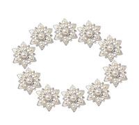 Fenteer 10Pcs Crystal Rhinestones Buttons Embellishments Flatback Beads DIY for Jewelry Making,Wedding, Clothes, Hair and Sew Craft Projects