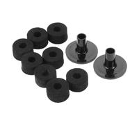 Fenteer 10Pcs Cymbal Accessories Drum Sleeves Lightweight Accessories Portable Parts Cymbal Felts for Stage Live Percussion Musician, black