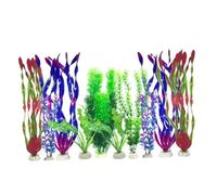 Fenteer 10x Artificial Aquarium Plants Artificial Plants Decorations Simulation Ornaments Colorful Fish Tank Accessories, Style A