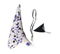 Fenteer 12 Hole Alto C Ocarina Musical Instrument, Ceramic Ocarina with Music Book Neck Strap Bag for Self Study Teaching Adult, D