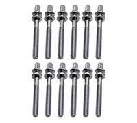 Fenteer 12 Pieces Drum Screw,Tension Rods,Accessory,Rustproof with Washers Percussion Instrument Parts Metal Drum Kit Screws Hardware, L