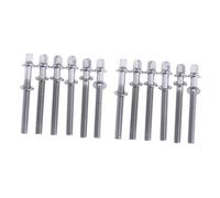 Fenteer 12 Pieces Drum Screw,Tension Rods,Accessory,Rustproof with Washers Percussion Instrument Parts Metal Drum Kit Screws Hardware, XXL