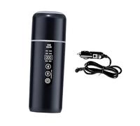 Fenteer 12V/24V Car Kettle Boiler Smart Heating Car Cup Boil Dry Protection Kettle, Heated Mug for Outdoor Camping, black