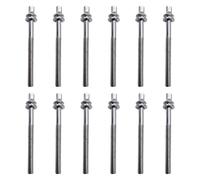 Fenteer 12x Drum Screw,Hardware,Rustproof,Repair Tool,Percussion Instrument Parts Accessory Replacement Tension Rods Drum Kit Screws, L
