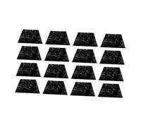 Fenteer 16Pcs 3D Wall Panels Black Accent Diamond Accent Decor Waterproof PVC Textured Tiles 30 x 30cm for TV Background Home Kitchen