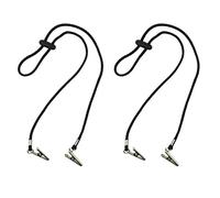 Fenteer 2 Pieces Flexible Napkin Chains Cord Bib Eating Towel Holder Adjustable Napkin Clip Landyard Strap for Meal
