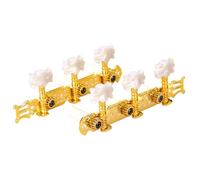 Fenteer 2 Pieces Guitar Tuning Pegs, Guitar Machine Heads, Easy to Install Triple String Tuning Keys for Classical Acoustic Guitars, Gold