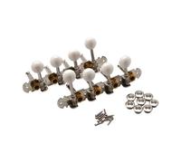 Fenteer 2 Pieces Guitar Tuning Pegs Mandolin Tuning Pegs Metal Replacement Tuning Keys Guitar Machine Heads for Mandolin Instruments, Silver