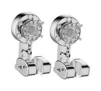 Fenteer 2 Pieces Handheld Shower Head Holder Strong Vacuum Suction Cup Sprayer Holder Adjustable Showerhead Bracket for Bathroom Home, Silver