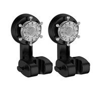 Fenteer 2 Pieces Handheld Shower Head Holder Strong Vacuum Suction Cup Sprayer Holder Adjustable Showerhead Bracket for Bathroom Home, Black