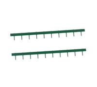 Fenteer 2 Pieces Model Miniature Road Scene Railings DIY Crafts 1: 87Scale Copper Road Fence Scenery Miniature Landscape Scene Decors, Green