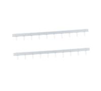 Fenteer 2 Pieces Model Miniature Road Scene Railings DIY Crafts 1: 87Scale Copper Road Fence Scenery Miniature Landscape Scene Decors, Silver