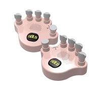 Fenteer 2 Pieces Piano Finger Trainers for Kids Hand Grip Exerciser with Sound Effect Premium Finger Pressing Posture Correction Tool, Pink