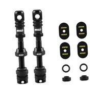 Fenteer 2 Pieces Presta Tubeless Valve Stem Kit with Valve Core Removal Tool, Quick Installation for Mountain Bike, Black