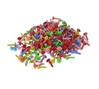 Fenteer 200pcs Mini Decorative Round Head Split Pins Metal Brads Paper Fasteners for Scrapbooking Paper Craft Office Stationery, Multicolor