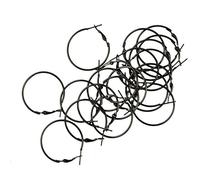 Fenteer 20pcs Large Round Circle Earring Hoops 30mm Jewelry Making Findings, Metallic Black, as described