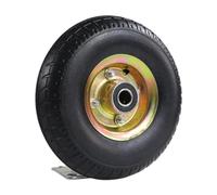 Fenteer 245mm 3.50 Rubber Tire Wheel Width 2.6inch Quiet Rolling Casters Multifunctional Replacement for Generator Trailers, Bearing Hole 20mm