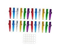 Fenteer 24x Metal Kazoos Easy to Learn Kazoo for Companion Piano Keyboard Ukulele