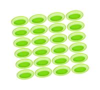 Fenteer 24x Oval Food Baskets Platters Bread Fry Baskets Serving Tray Storage Basket Bins for Sandwiches Crafts Burgers Office Picnic, Green