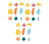 Fenteer 27Pcs Wooden Leaf Identification Toys,Early Educational Color Shape Sorting Toy Learning for Kindergarten Kids Christmas