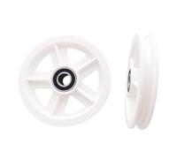 Fenteer 2Pcs Barn Door Sliding Wheels Track Rollers Smooth Quiet Hardware Hanging Rail Pulley for Garages Barns Cabinet Window Gates