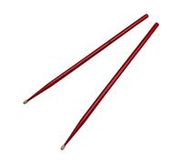 Fenteer 2Pcs Drum Sticks Professional for Kids Adults Smooth Grips Wood Drumsticks Lightweight for Jazz Musical Instrument Percussion, 5A Red