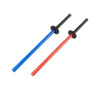 Fenteer 2Pcs Foam Training Set Padded Sparring Tools Non Slip Training Sticks for Kids Adults Stage Show manship Fencing, 65 cm