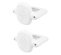 Fenteer 2Pcs Gate Banister Adapter for Stairs Mounting Dog Fence Universal Telescopic Gate Rails Easy to Install Post Fitting Kit, White