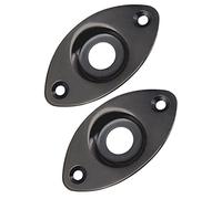 Fenteer 2pcs Oval Indented Socket with Screws for Electric Guitar Parts, Black