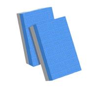 Fenteer 2Pcs Weight Lifting Drop Pads Silence Deadlift Pad Shock Absorbing Floor Protection for Club Barbell Exercise Office Training, Blue Gray 50x30x4cm