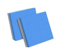 Fenteer 2Pcs Weight Lifting Drop Pads Silence Deadlift Pad Shock Absorbing Floor Protection for Club Barbell Exercise Office Training, Blue Gray 50x50x4cm