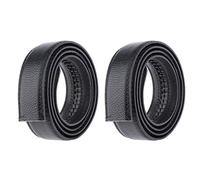 Fenteer 2x Men Casual Formal Automatic Waist Strap Belts Slide Waistband Without Buckle