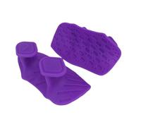 Fenteer 2x Weight Lifting Grips Hand Protection Anti Slip Barbell Bar Pads Gym Hand Grips for Fitness Calisthenics Exercise Pull Ups, Purple