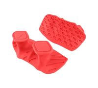 Fenteer 2x Weight Lifting Grips Hand Protection Anti Slip Barbell Bar Pads Gym Hand Grips for Fitness Calisthenics Exercise Pull Ups, Red