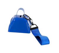 Fenteer 3 inch Metal Cowbell with Wrist Strap Loud Noisemaker Multipurpose for Sporting Events with Carry Handle Sturdy Cheering Bell, Blue