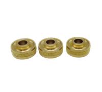 Fenteer 3 Pieces Alto and Tenor Valve Brass Instrument Parts Stable Practical Solid Wear Resistant Gold Metal Valve Covers, Top Caps