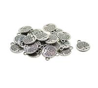 Fenteer 30 Pieces Flower Pendant Charms Pendant Metal Beads Cute Spacer Loose Beads Charms for DIY Jewelry Making (), Tree, as described
