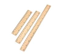 Fenteer 3X Wooden Rulers Measuring Rulers Versatile Comfortable Grip Accurate 2 Scale Measuring Tool for Engineers Architects Office