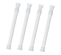 Fenteer 4 Pieces Thin DIY Tensions Rods Closet Rods Compact Versatile Small Spring Tension Rod for Bookcase Cupboard Bedroom Cabinets