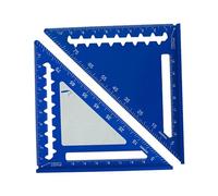 Fenteer 45/90 Degree Layout Triangle Ruler Carpenter Square Professional Wear Resistant DIY Measuring Gauge for Household Improvement, Blue