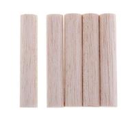Fenteer 5/10 Pieces Balsa Wood Dowel Rods 50mm 80mm 120mm Long Select 15mm Thickness for Crafting, Modeling Making Projects and Woodworking, 5pcs 80mm
