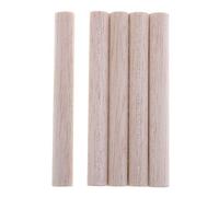 Fenteer 5/10 Pieces Balsa Wood Dowel Rods 50mm 80mm 120mm Long Select 15mm Thickness for Crafting, Modeling Making Projects and Woodworking, 5pcs 130mm