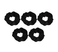 Fenteer 5/pack Velvet Scrunchies Hair Accessories, Black, as described