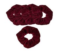 Fenteer 5/pack Velvet Scrunchies Hair Accessories, Burgundy, as described