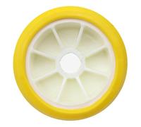 Fenteer 5"x3" Boat Yacht Trailer Roller 1.8cm Mounting Hole Spare Parts, Prevents Hull Scratches for Loading Replacement, Yellow