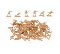 Fenteer 50 Pieces 1:35 Scale Models Collection Crafts Miniature People Figurines for Modeling Enthusiast, Light Yellow