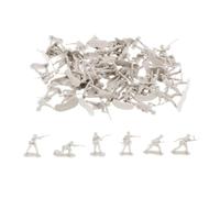 Fenteer 50 Pieces 1:35 Scale Models Collection Crafts Miniature People Figurines for Modeling Enthusiast, White