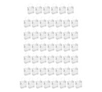 Fenteer 50 Pieces Clear Gift Wrapping Bags Mini Tote Craft Lightweight Portable PVC Treat Bags Handbag for Shower Party Festival, Height 15cm